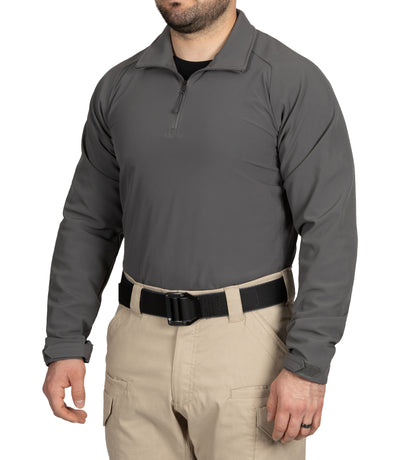 Front of Men's Pro Duty Pullover in Wolf Grey