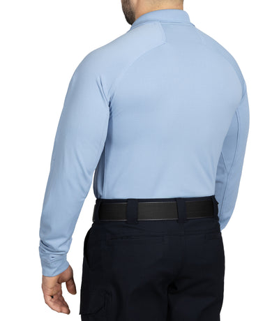 Men's Performance Long Sleeve Polo / Medium Blue