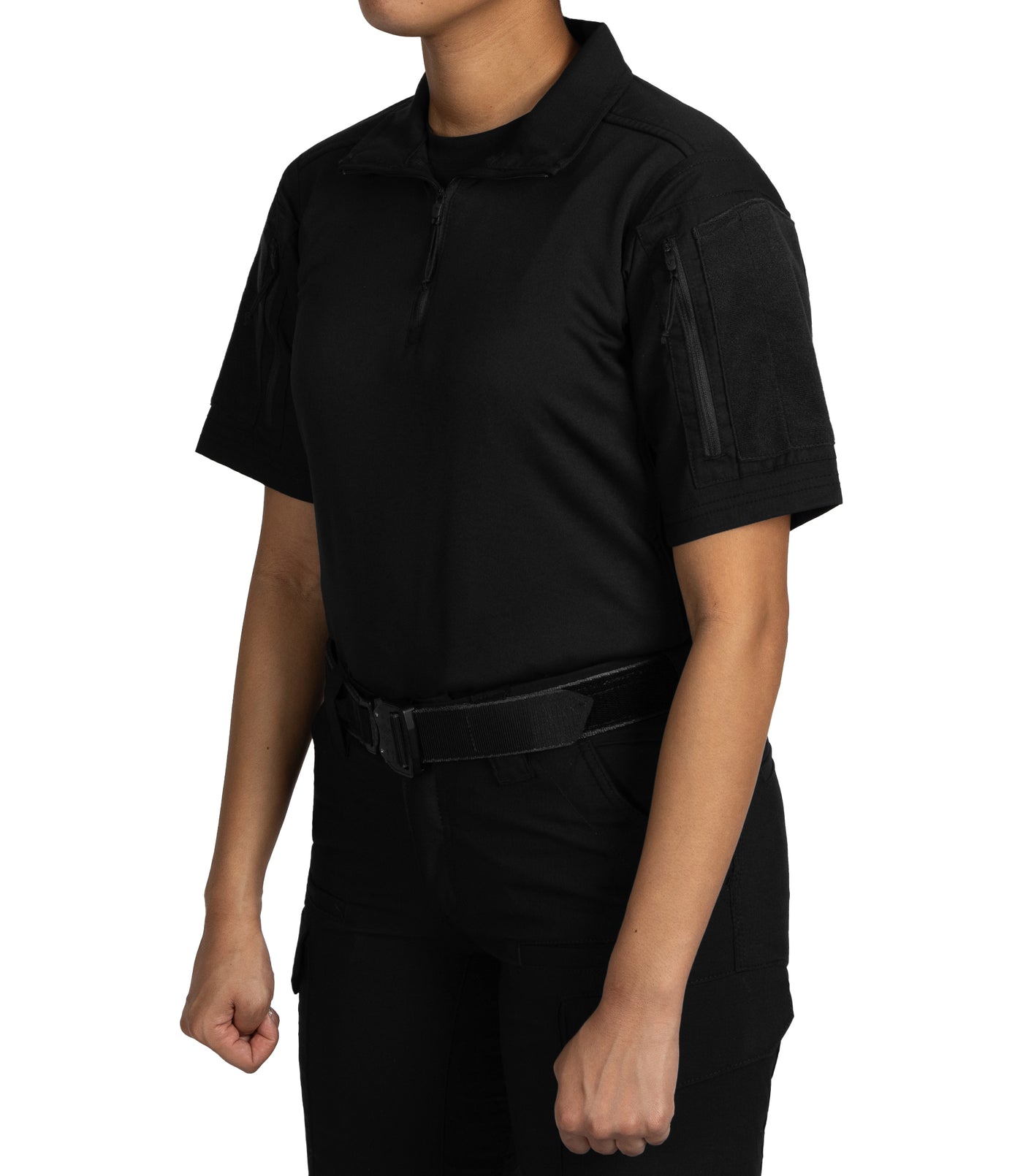 Front of Women's V2 Responder SS Shirt in Black