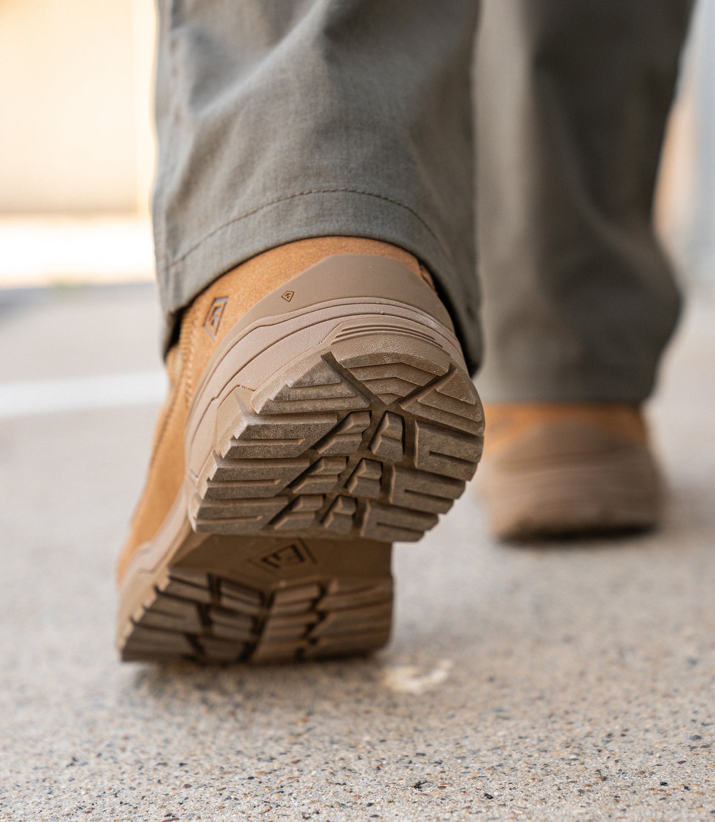 Lifestyle Photo of Men's 7" Operator Boot in Coyote