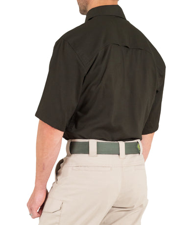 Side of Men's V2 Tactical Short Sleeve Shirt in Brown